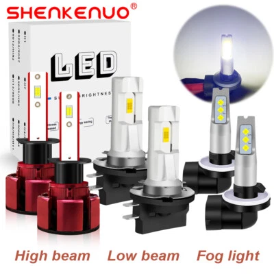 适用于起亚隆多 2007 - 2008 2009 2010 2011 年 2012 年 LED 车头灯+雾灯泡组合 — 第 1/4 张图片