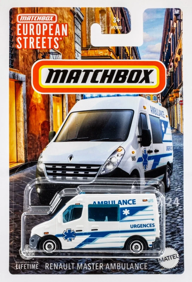 2024 Matchbox European Streets #19 Renault Master Ambulance WHITE | FSC - Image 1 of 1