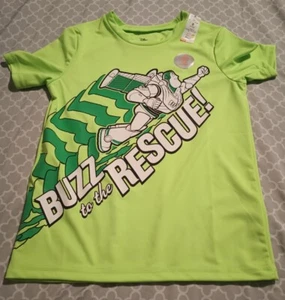 Disney Jumping Beans Buzz Light Year Bright Green T Shirt NWT Size 6 Boys - Picture 1 of 5