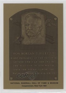 1981-89 Metallic Hall of Fame Plaques 1981 Morgan Bulkeley HOF