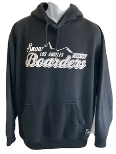 Felpa con cappuccio Boarders skateshop Snow Boarders Los Angeles 1999 uomo Large L - Foto 1 di 5