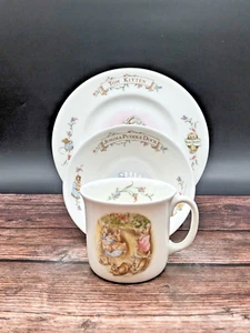 Royal Albert Beatrix Potter 3pc Child's Dish Set Flopsy Bunnies Jemima Tom - Picture 1 of 7