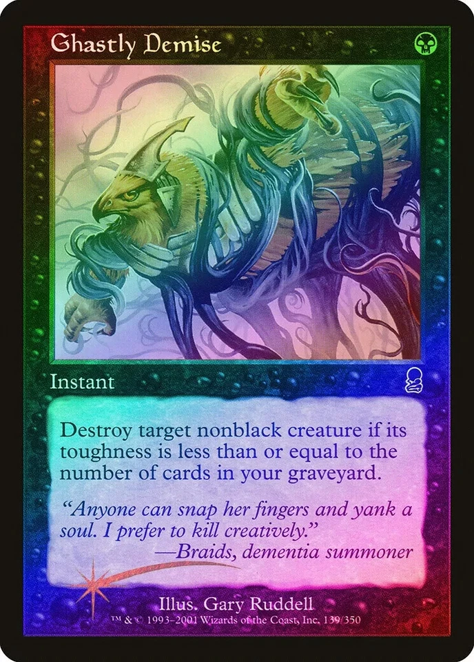 FOIL Ghastly Demise NM Odyssey  MTG Magic the Gathering Black English Card - Image 1 of 1