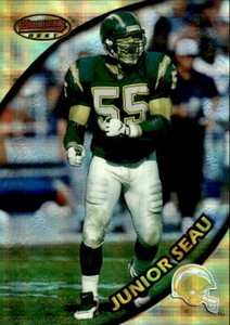 1997-98 Bowman's Best Jumbo Atomic Refractor #11 Junior Seau *5869