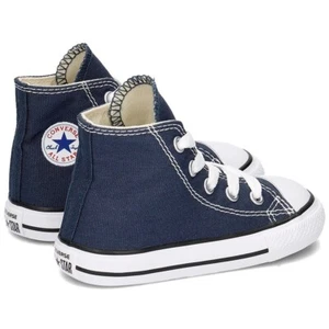TODDLER CONVERSE CHUCK TAYLOR ALLSTAR HIGH INFANT NAVY 7J233 - Picture 1 of 7