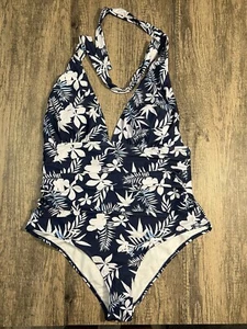 Women Halter one piece Swimsuit Tummy control Bathing suit Deep V Neck XL - Picture 1 of 9