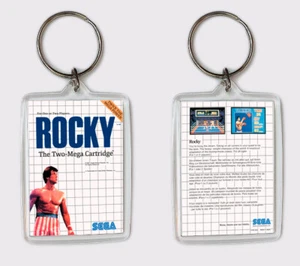 ROCKY SEGA MASTER SYSTEM LLAVERO KEYRING - Picture 1 of 1