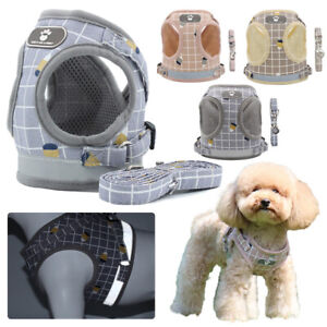Small Pet Cat Dog Puppy Harness Lead Reflective Breathable Soft Mesh Vest Cute