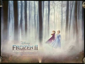 Frozen 2 ORIGINAL Quad Movie Poster Idina Menzel Kristen Bell Walt Disney 2019 - Picture 1 of 7