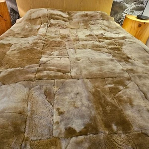 Toscana Lammfelldecke Beige 200x160 cm Schaffelldecke Felldecke - Bild 1 von 14
