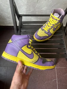 Shoes Nike Dunk High Premium One Piece, Colorway Purple Yellow, Gr. 43 27.5 - Picture 1 of 9