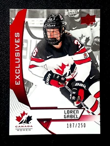LOREN GABEL 2019-20 UD TEAM CANADA JUNIORS EXCLUSIVES 19-20 NO 49 #187/250 47252 - Picture 1 of 2