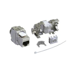 Keystone Jack Moduł Cat.6a 500Mhz 10Gbit RJ45 Ekranowany beznarzędzi ProfiPatch - Zdjęcie 1 z 12
