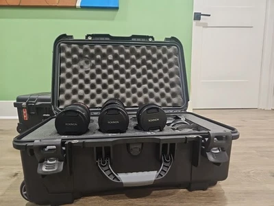 Rokinon T1.5 Prime E-Mount Lenses Set of 4 24mm, 35mm, 50mm, 85mm with Hardcase - Image 1 of 2