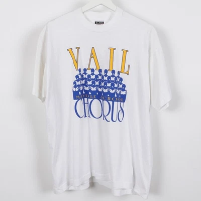 Vintage 90s Vail Middle School Chorus Music Single Stitch T shirt Size XL USA - image 1 of 4