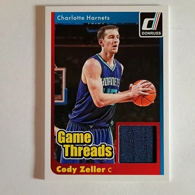 2014-15 Panini Donruss #42 Cody Zeller Game Threads Game Worn Patch - Image 1 of 2