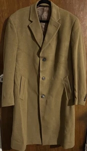 Jos A Bank Wollmantel Herren 40 L hellbraun 3 Knopf Mantel weich klassisch Menswear - Bild 1 von 12