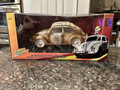 Johnny Lightning  Herbie Fully Loaded 1:18 Scale Diecast Car New. White lightnin - Image 1 of 4
