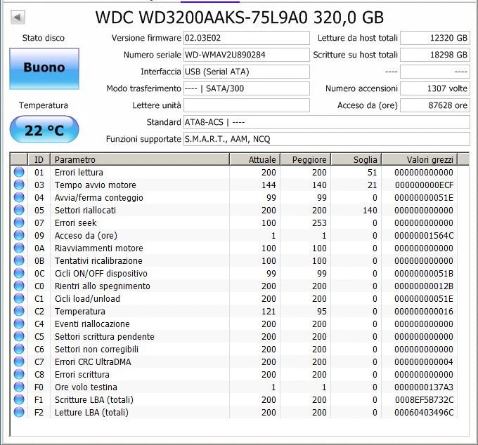 * HARD DISK 320 GB SATA Western Digital WD3200AAKS-00L9A0 - Immagine 1 di 1