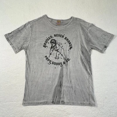 PRPS Goods & Co. Gray Graphic T-Shirt Sumo Design Men's Size 2XL VTG NWT - Image 1 of 4