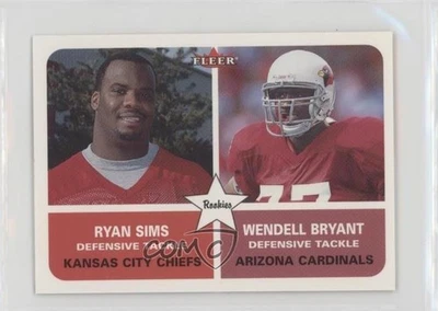 2002 Fleer Tradition Rookies Mini /125 Wendell Bryant Ryan Sims #282 Rookie RC - Image 1 of 2