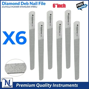 Double Sided Nail File Compatible with Diamond Deb Style Manicure Pedicure 6Pcs - Picture 1 of 12