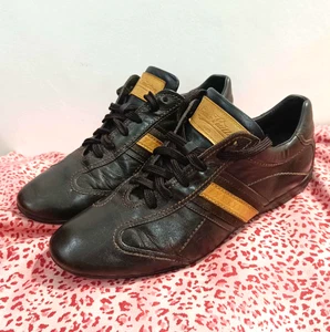 Louis Vuitton Paris LV Zapatos Hombres Cuero Italia Marrón Tenis Talla 6 EU 41 US 7 - Imagen 1 de 24