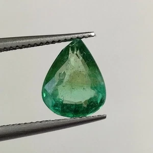 1.49ct Natural Emerald perfect Pear shape nice green beautiful gem - Picture 1 of 3