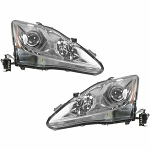 For 2006 2007 2008 LEXUS IS250 Headlight Assembly Pair CAPA Certified - Picture 1 of 4