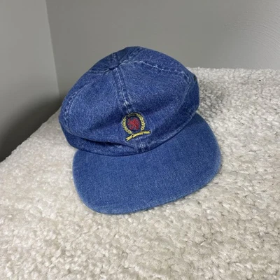 De colección Tommy Hilfiger Sombrero Gorra Correa Trasera Denim Azul Cresta Logo Para Hombres Ajustable Foto 1 de 4