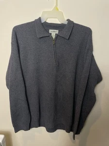 LL Bean Lambswool Quarter Zip XL - Picture 1 of 3