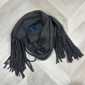 NWT Lucky Brand Gray Blanket Scarf Shawl Wrap Fringe Super Soft - Picture 1 of 10