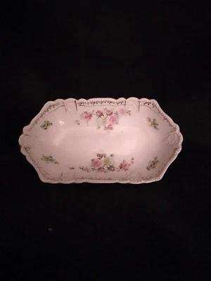 China de tres coronas vintage, plato de mantequilla de porcelana, Unger & Schilde.        (146) Foto 1 de 4