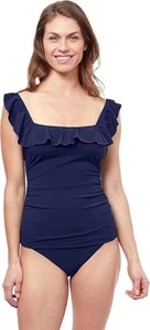 Profile by Gottex ETTR1B31 Womens 8 Tutti Frutti Tankini Navy Blue NWT - Picture 1 of 4