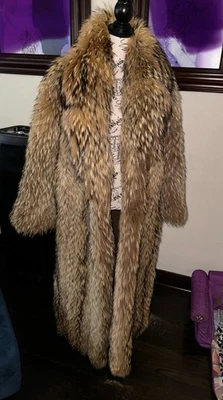 Raccoon Coat- Size XL  Full Length From The Chicago Fur Outlet Check Pics Info - Image 1 of 4