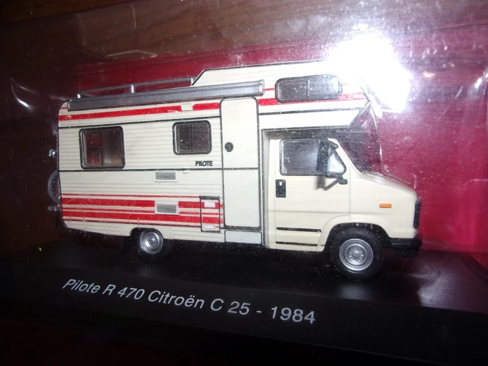 1/43 Ixo Hachette Pilote R470 Citroën C25 1984 Camping Car Camper van Wohnmobil - Photo 1/4