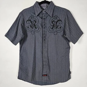 Fender Custom Shop Rock Roll Embroidered Mens Small Short Sleeve Button Shirt - Picture 1 of 6