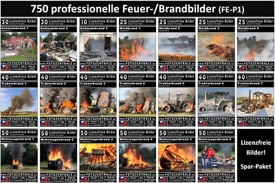 750 Lizenzfreie Profi-Bilder ! Feuer / Brand (Royalty Free) Photoshop DVDs - Bild 1 von 4