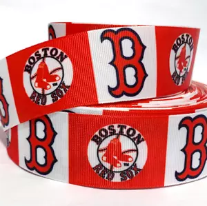 GROSGRAIN RIBBON 7/8", 1.5" & 3" Sports Team Printed 1, 3, 5 Yards US SELLER - Picture 1 of 1