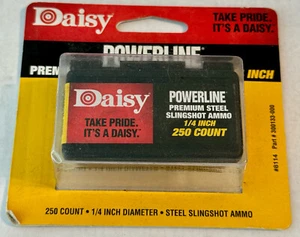 Daisy Premium Steel Slingshot Ammo .25" Diameter Zinc Plated 250 Pack 8114 - Picture 1 of 2