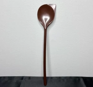 Vtg Copco Brown Melamine Stirring Scraping Spoon Porcelli Design 11” USA *Flaws* - Picture 1 of 24