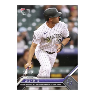 Coco Montes Call Up 1st Hit And HR 2023 MLB TOPPS NOW Card 427 - Image 1 of 2