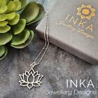 Inka Sterling Silver 16" Necklace with Beautiful LOTUS FLOWER pendant