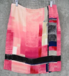 White House Black Market Skirt 8 Abstract Career Classic Pencil Straight Office - Picture 1 of 9