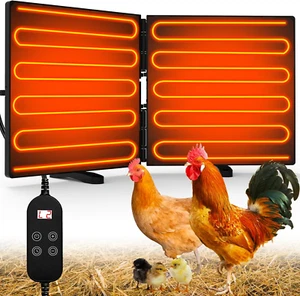 Chicken Coop Heater for Winter, Adjustable Temperature and Time Setting Chicken - Picture 1 of 12