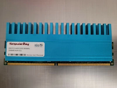 Komputerbay 2GB DDR2 800MHz PC2-6400 DDR2 800 DIMM RAM with Heatsinks! - Image 1 of 2
