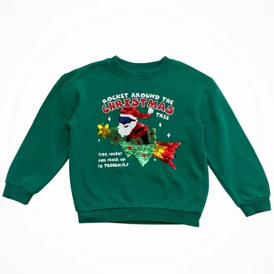 Suéter H&M Navidad Papá Noel Niños Talla 5T/6 Foto 1 de 4