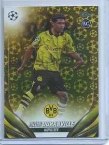 Julien Duranville Rookie RC Gold Starball 2023-24 Topps UEFA Club Competitions - Picture 1 of 2