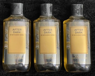 NEW LOT Of 3 - Bath & Body Works AFTER DARK Collection SHOWER GEL BODY WASH