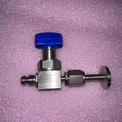 SWAGELOK Sealed Diaphragm Valve 316 Stainless VCR Fittings 6LVV-DPMR4-P - Image 1 of 2